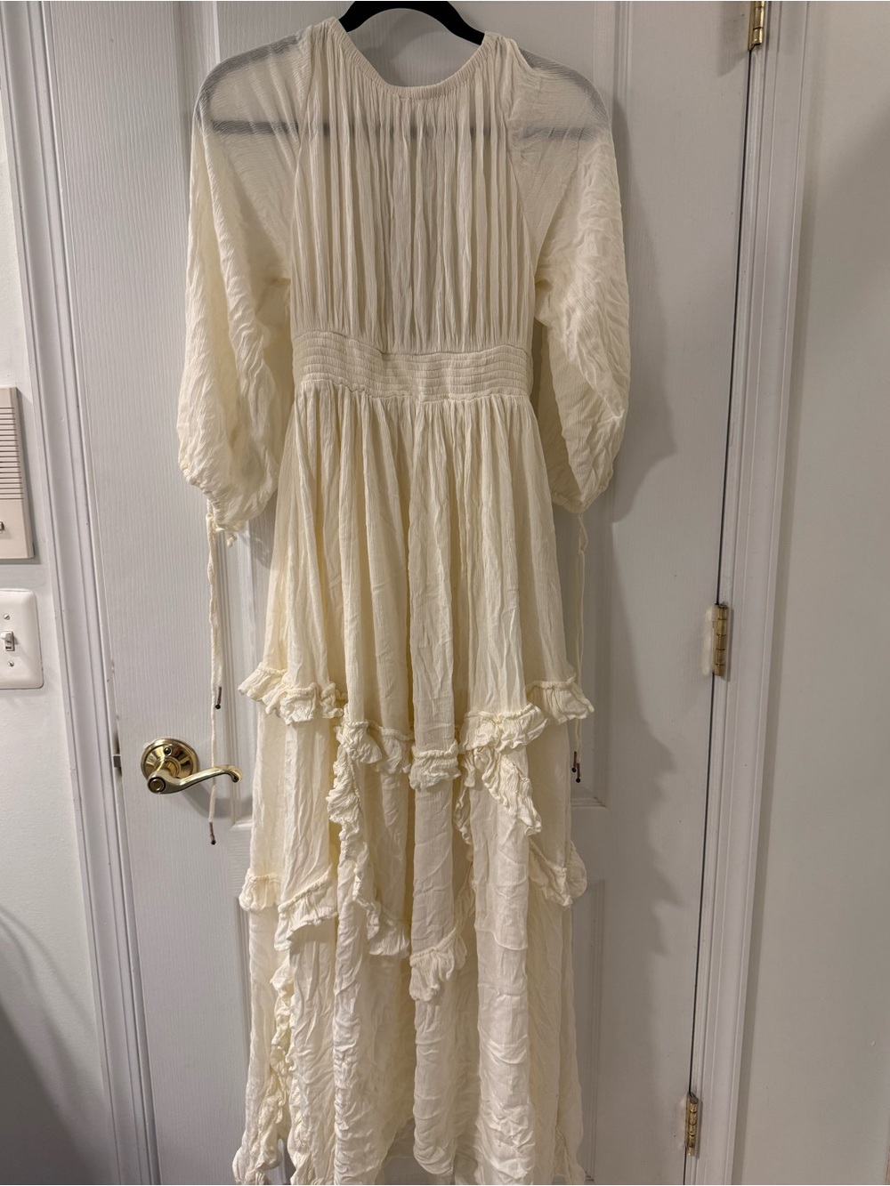 Free People Cream Ruffle Tiered Maxi Dress - Picture 4 of 4